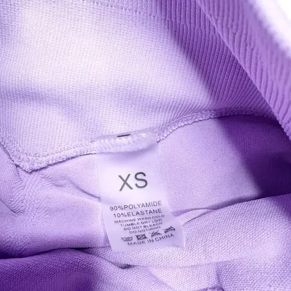 Lilac Purple Scrunch Ruched Bum Stretch Workout Leggings size XS - Picture 3 of 6